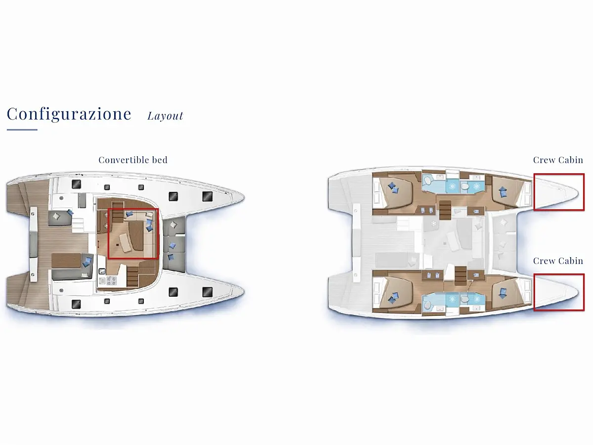 Lagoon 42 Sirius layout