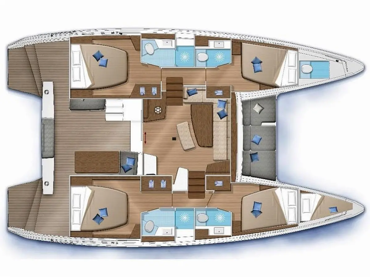 Lagoon 42 Waterworld layout