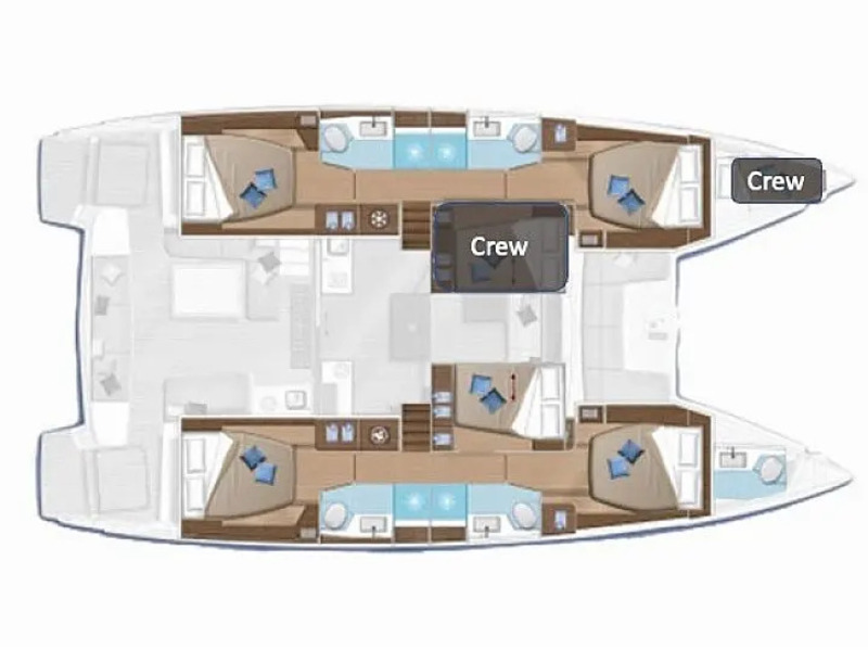 Lagoon 50 Ozelo Layout