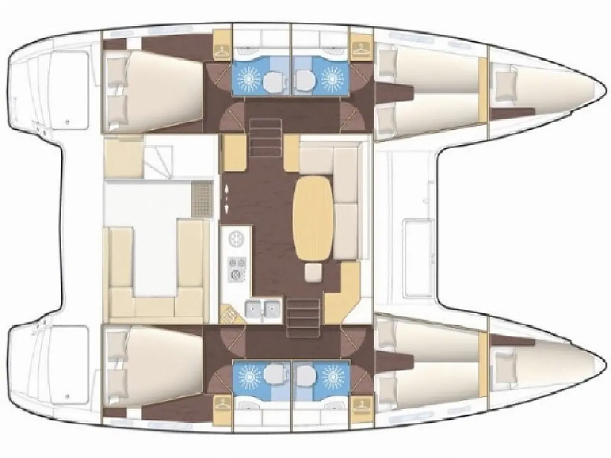 Lagoon 40 Nereo layout