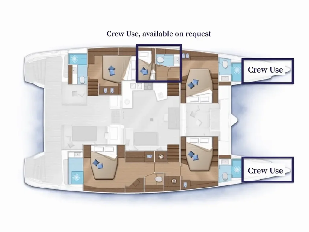 Lagoon 52F Fico yacht layout