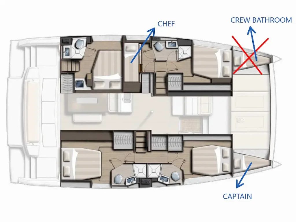 Bali 4.6 Migaloo yacht layout