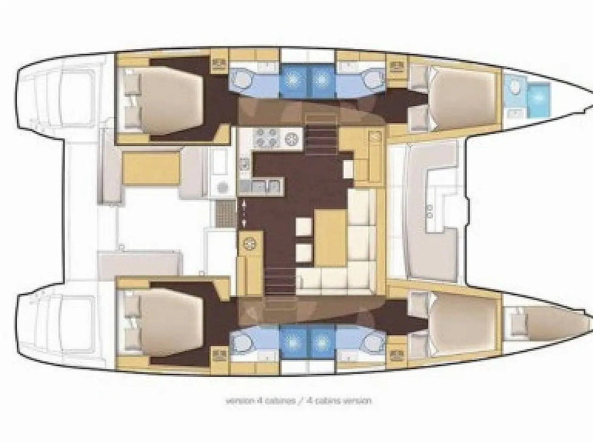Lagoon 46 Blue Moon layout