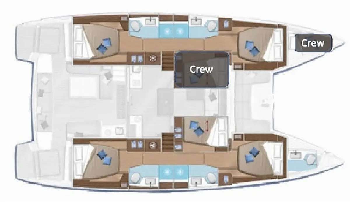 Lagoon 51 Dolcia layout