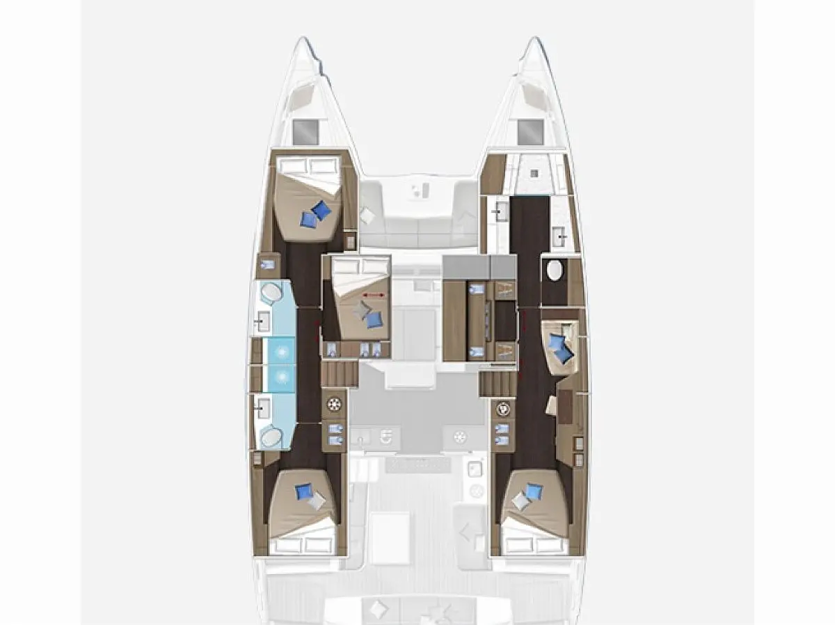 Lagoon 51 Fichetto layout