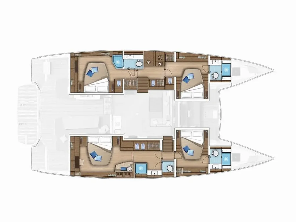 Lagoon 55 Vega yacht layout