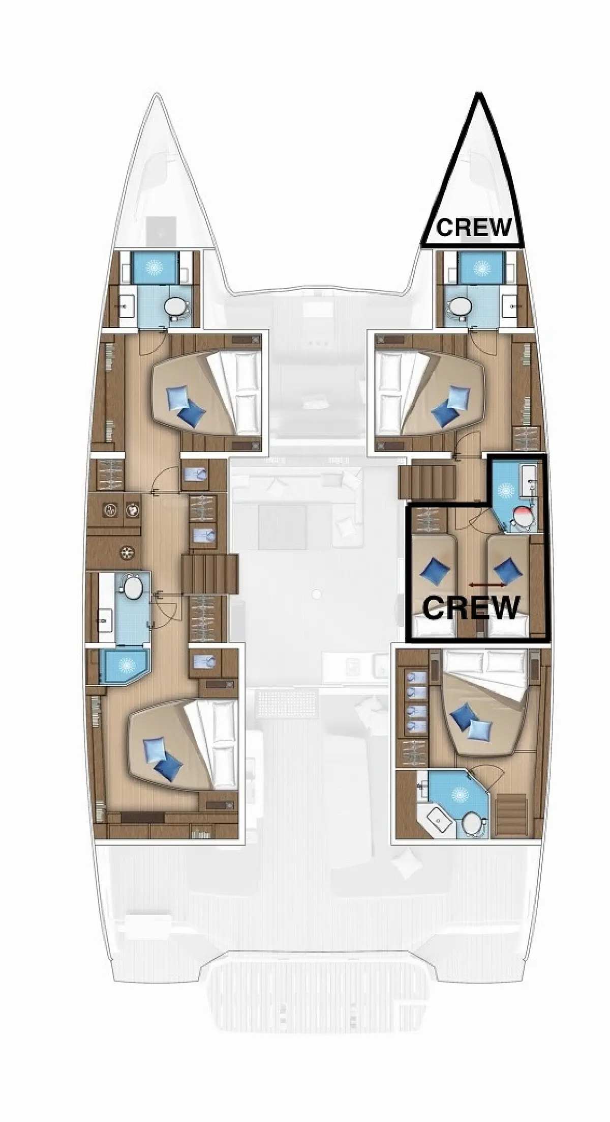 Lagoon 55 Cara layout