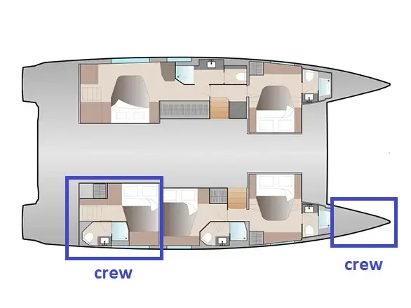 Fountaine Pajot Aura 51 Papa Charlie layout