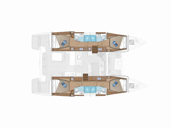 Lagoon 46 Blue Horizon layout