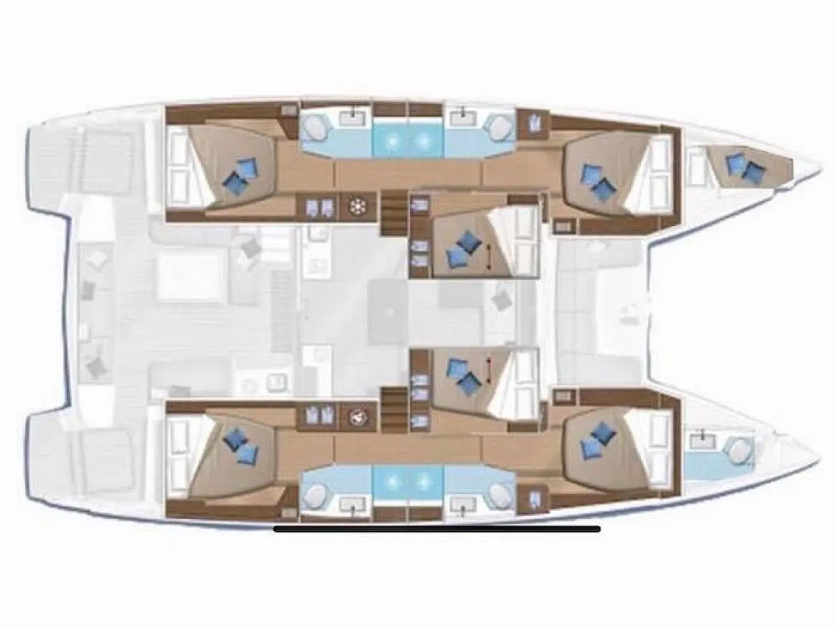 Lagoon 50 Finocchietto layout