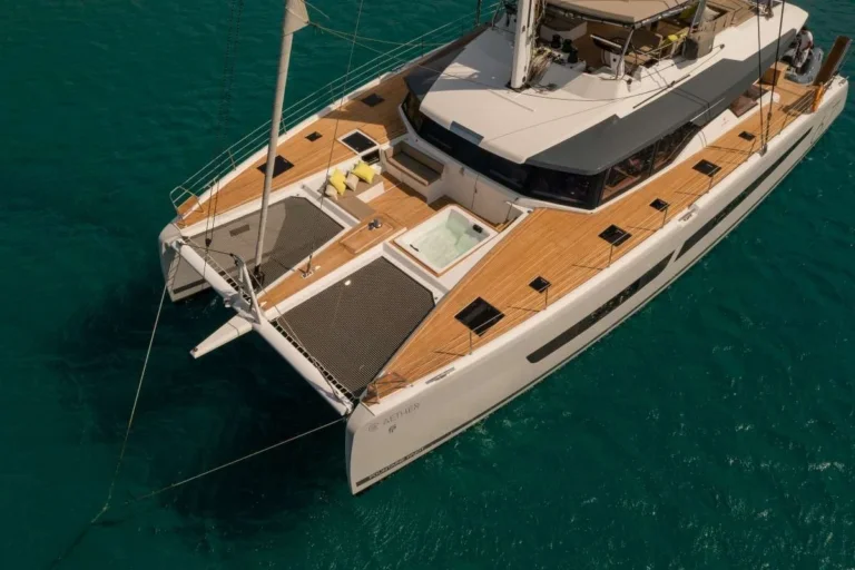 Fountaine Pajot Alegria 67 AETHER – Foredeck from above