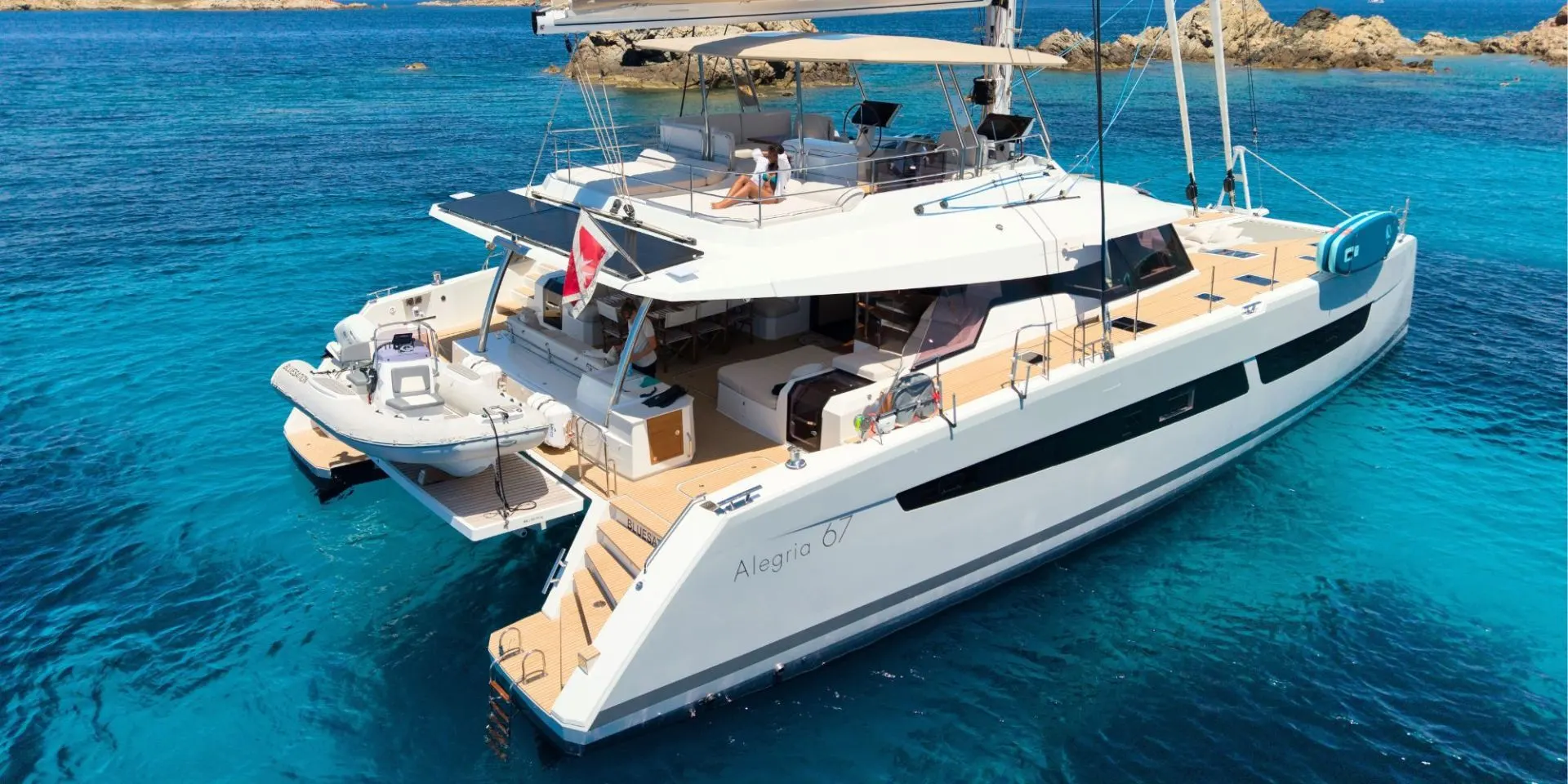 Fountaine Pajot Alegria 67 BLUESATION – aerial view