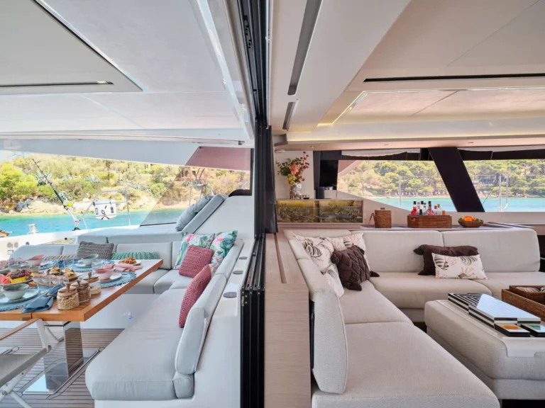 Fountaine Pajot Alegria 67 KIMATA – Aft deck and saloon