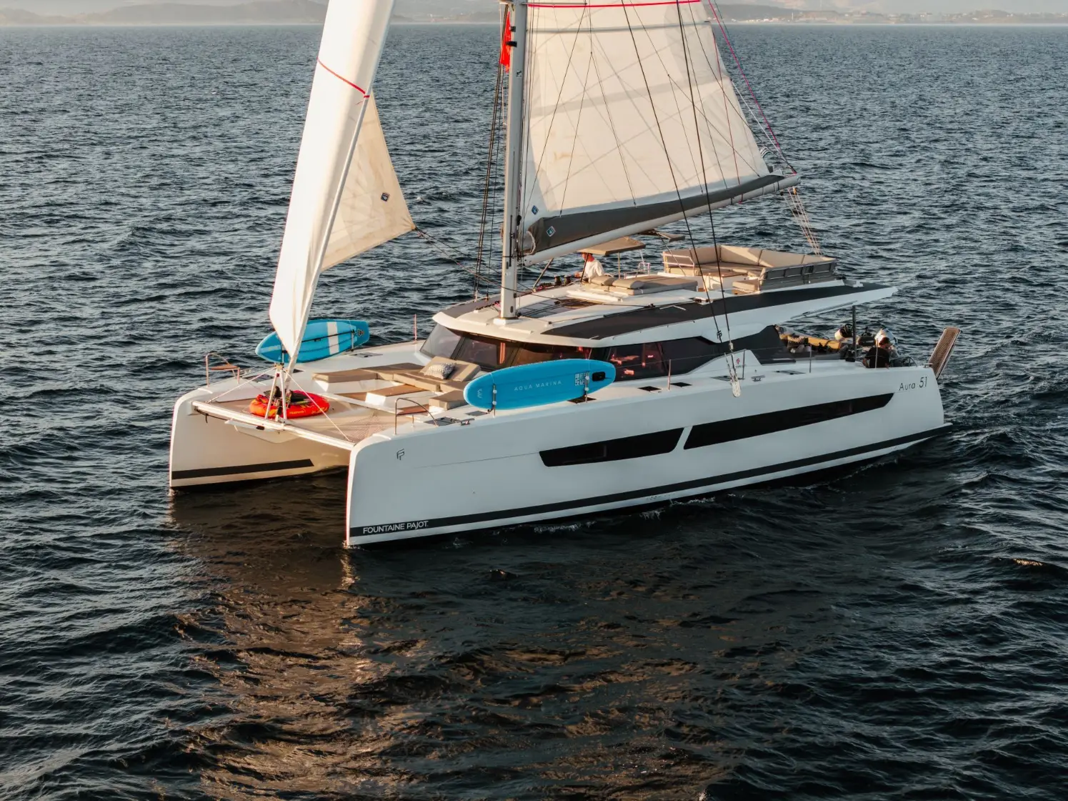 Fountaine Pajot Aura 51 BLUE ONE – Under sail