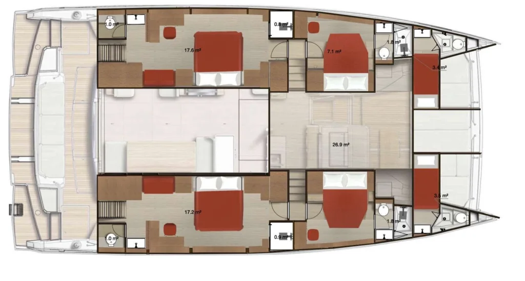 NEW HORIZONS 4 yacht layout