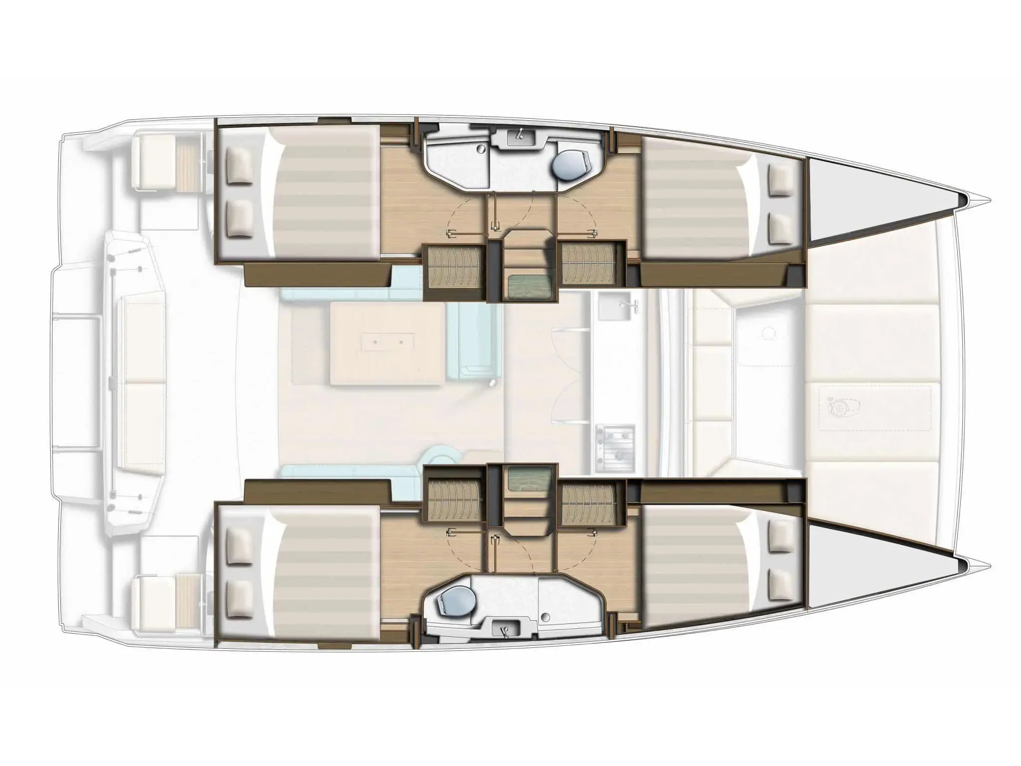 Bali Catsmart Zoie catamaran layout