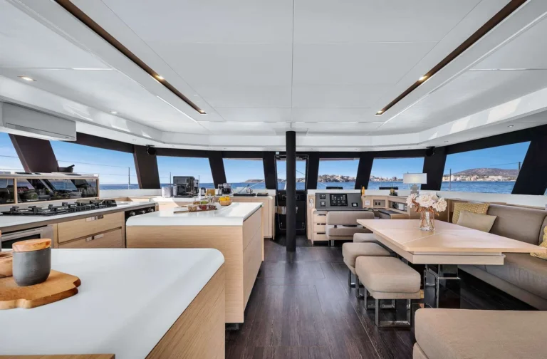 Fountaine Pajot 67 NEOW – Saloon and galley