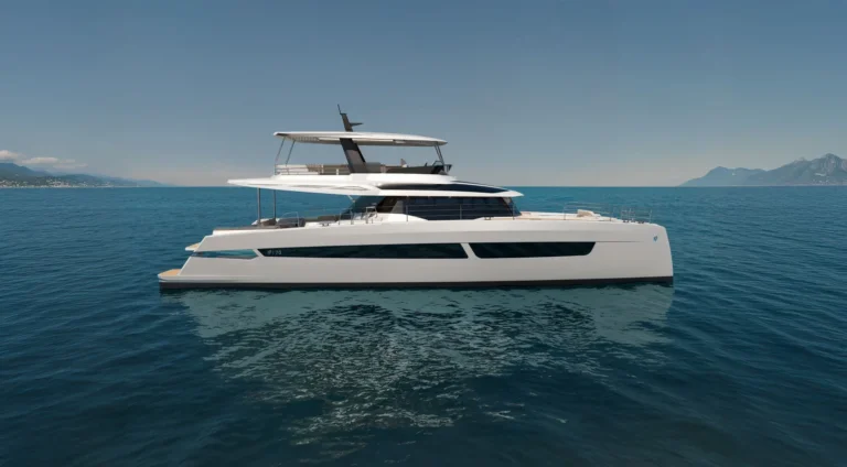 Fountaine Pajot power catamaran ELLY II – Under way