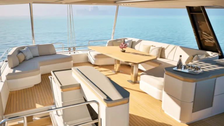 Fountaine Pajot power catamaran ELLY II – Flybridge