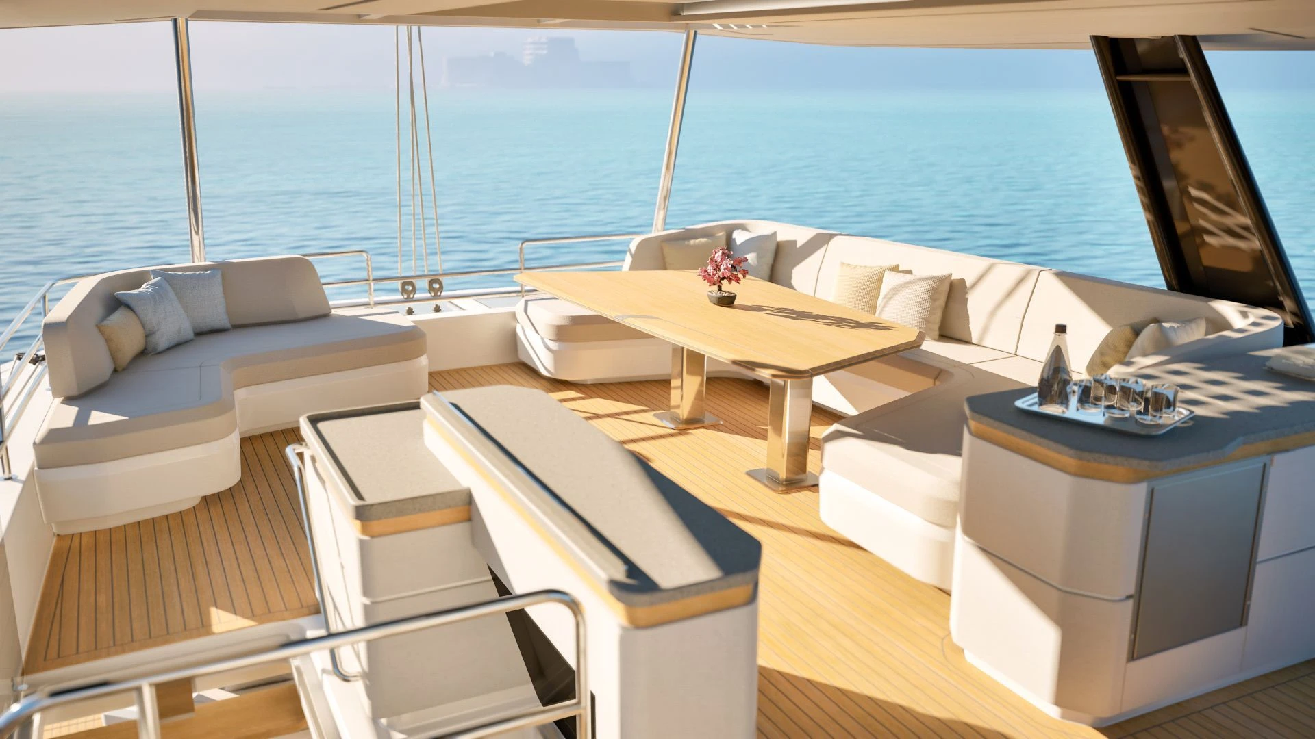 Fountaine Pajot power catamaran ELLY II – Flybridge