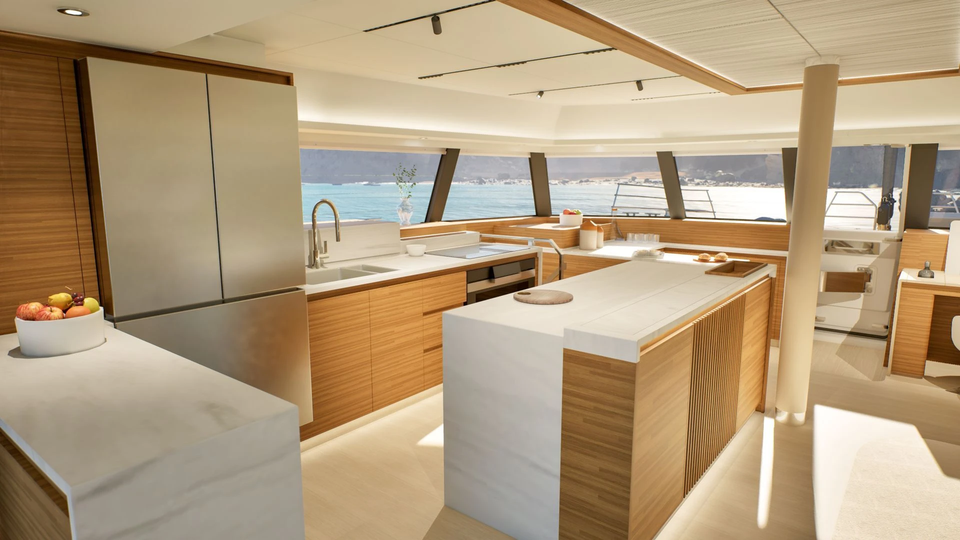Fountaine Pajot power catamaran ELLY II – Galley island
