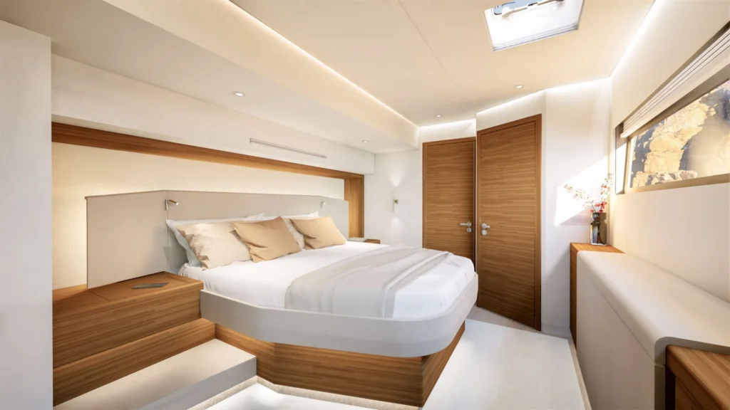 Fountaine Pajot power catamaran ELLY II – Master cabin