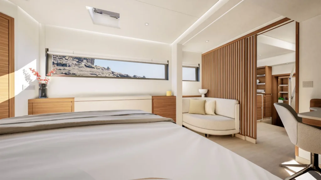 Fountaine Pajot power catamaran ELLY II – Master suite