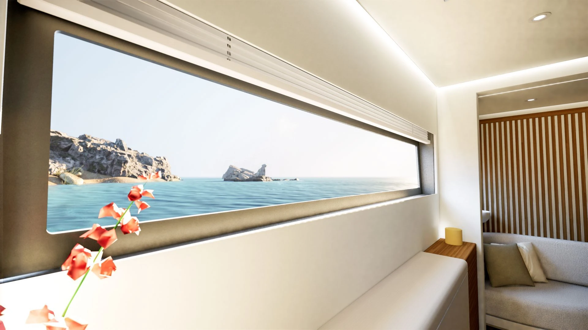 Fountaine Pajot power catamaran ELLY II – Cabin with sea view