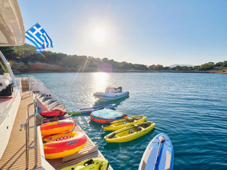 Fountaine Pajot Power 67 ALENA – Water toys at anchor