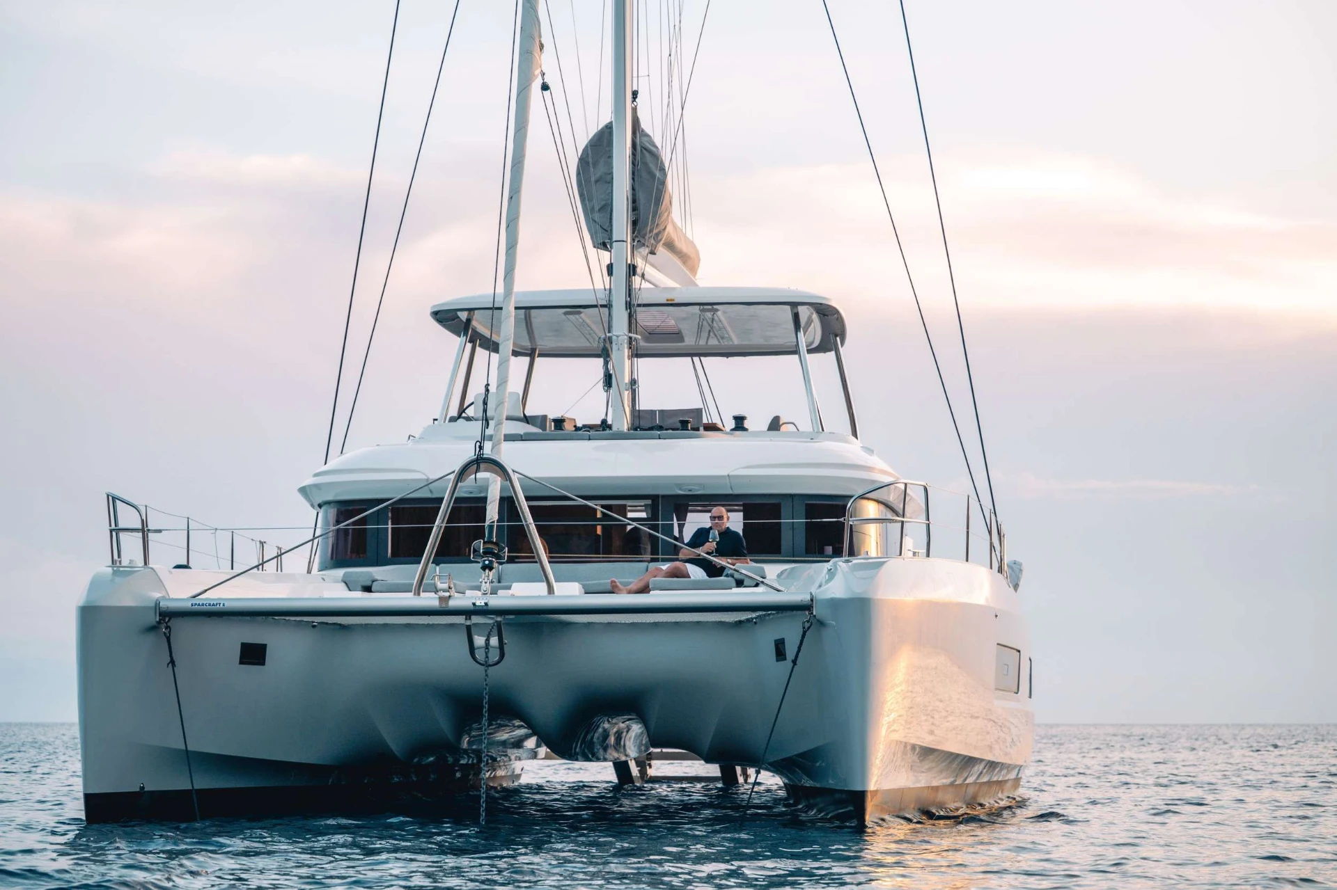 Lagoon 55 EL BLUE – at anchor