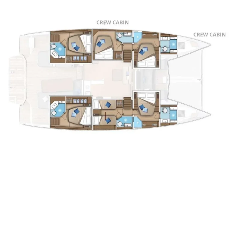 Lagoon 55 EL BLUE – layout