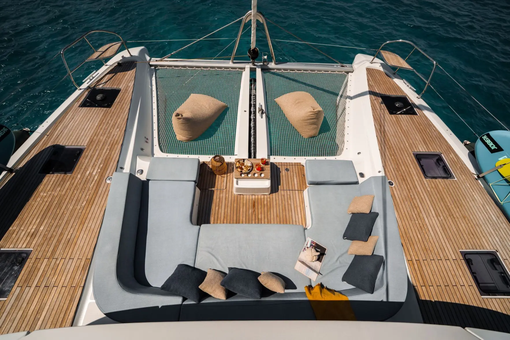 Lagoon 55 POSEIRA – Foredeck from above