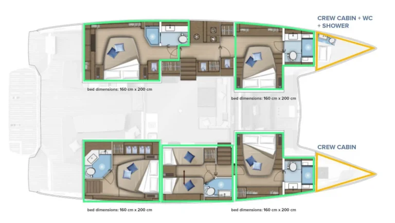 Lagoon 55 TRIWING OSSUS – layout