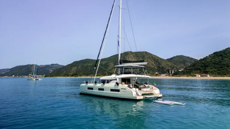 Lagoon 55 VEGA – at anchor off the Sicilian coast
