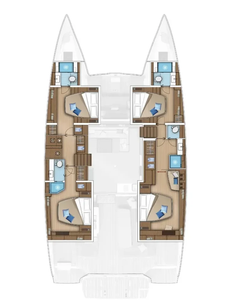 Lagoon 55 VEGA – interior layout