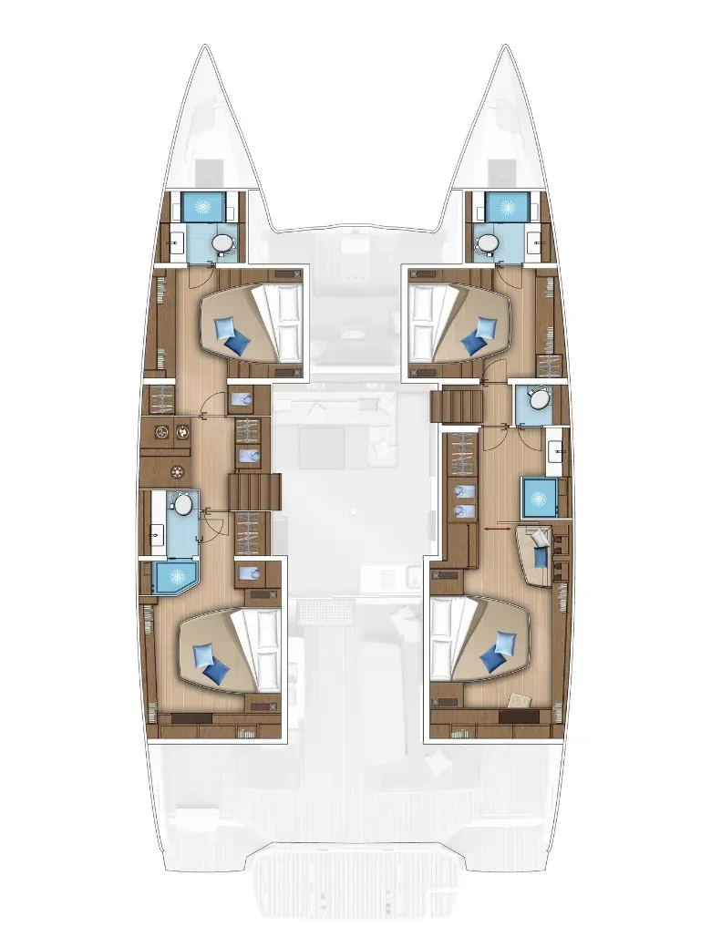 Lagoon 55 VEGA – interior layout