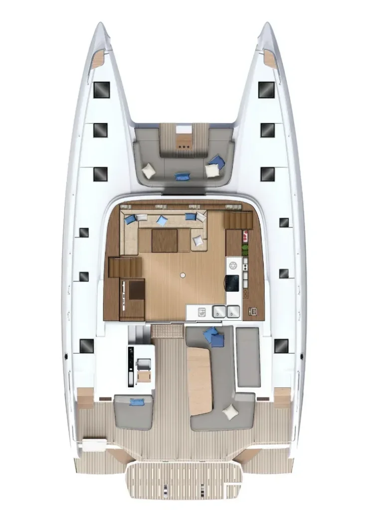 Lagoon 55 VEGA – deck plan