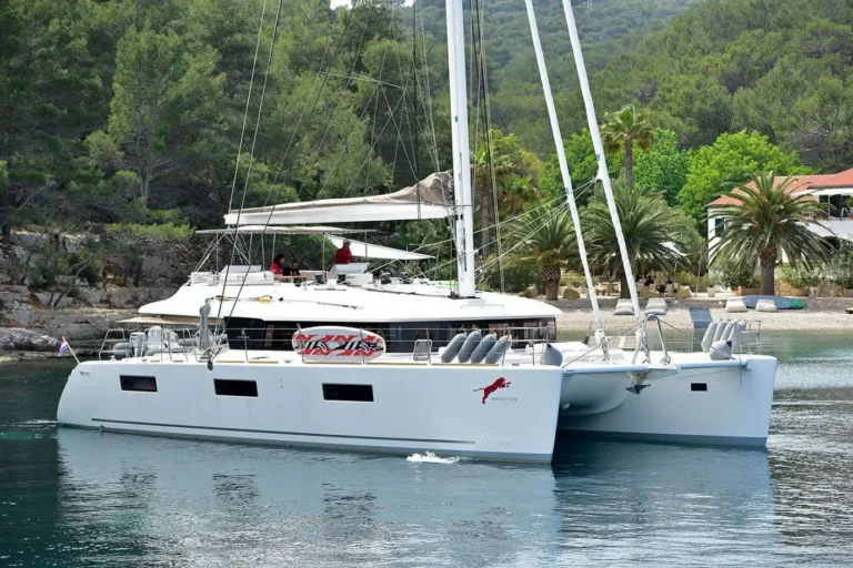 Lagoon 620 ADRIATIC TIGER – anchored in a bay