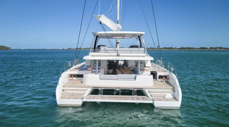 Lagoon 65 AMAREA – Stern view and swim platform
