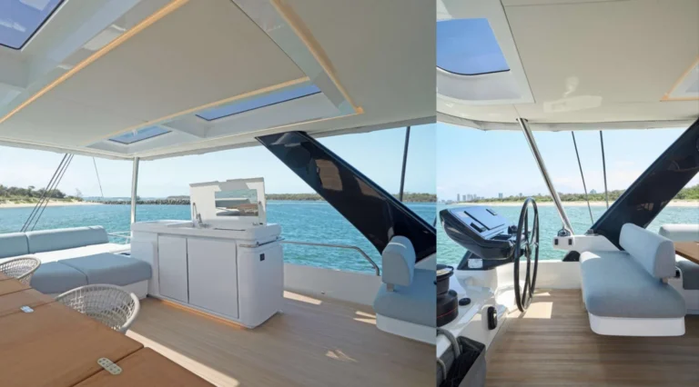 Lagoon 65 AMAREA – Flybridge helm station