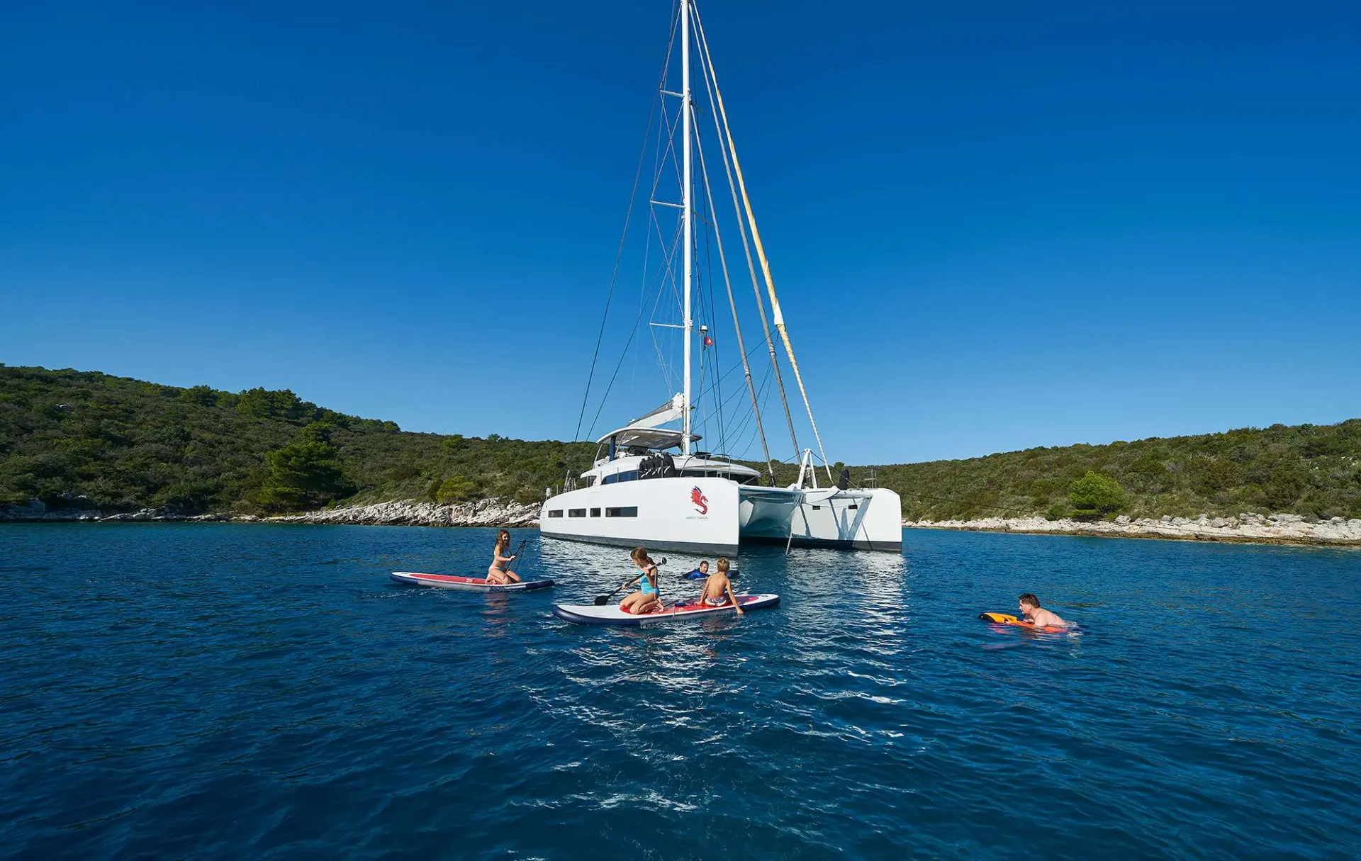 Lagoon 77 ADRIATIC DRAGON – Water toys in the bay