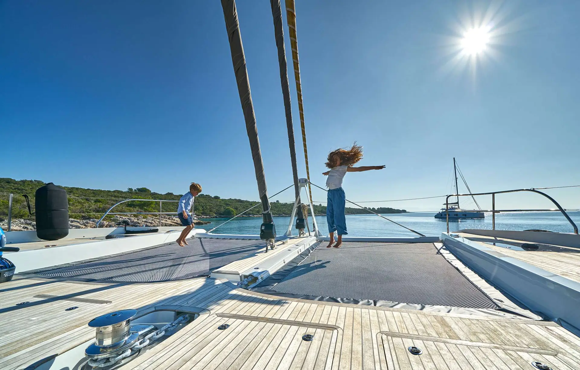 Lagoon 77 ADRIATIC DRAGON – Foredeck trampolines