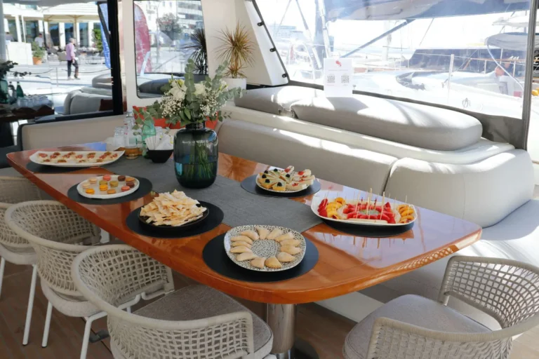 Lagoon 77 ADRIATIC DRAGON – Al fresco dining on the aft deck
