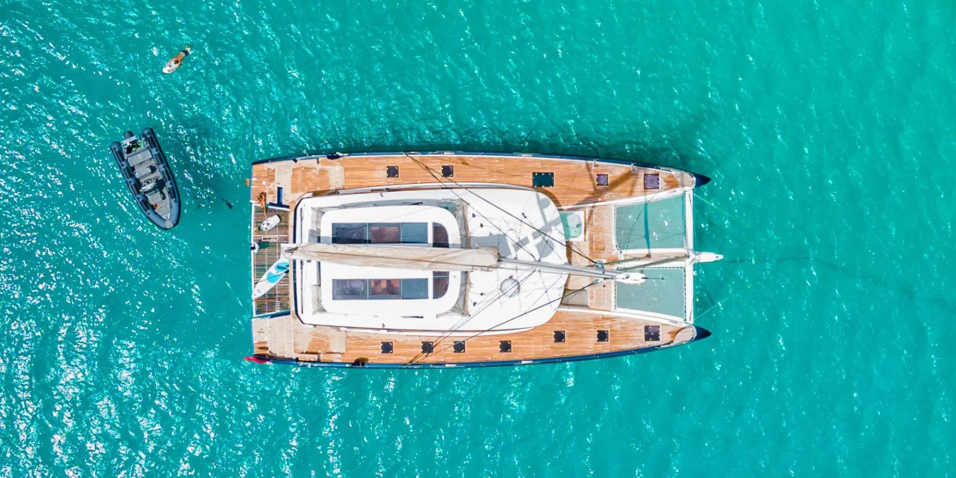 Lagoon Seventy 7 MANE ET NOCTE – aerial view
