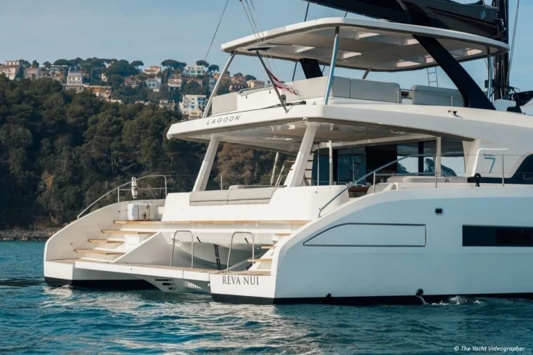 Lagoon Seventy 7 REVA NUI – anchored off the coast