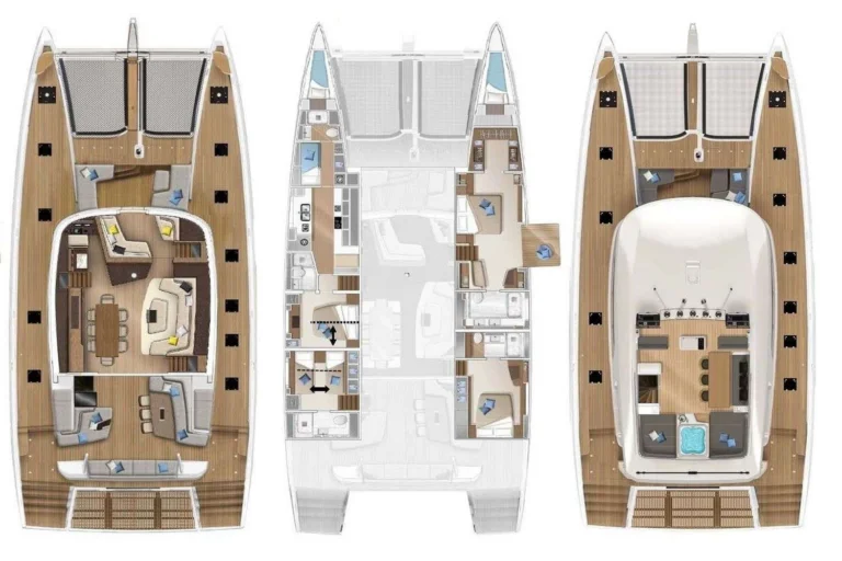 Lagoon Seventy 7 REVA NUI – deck layout