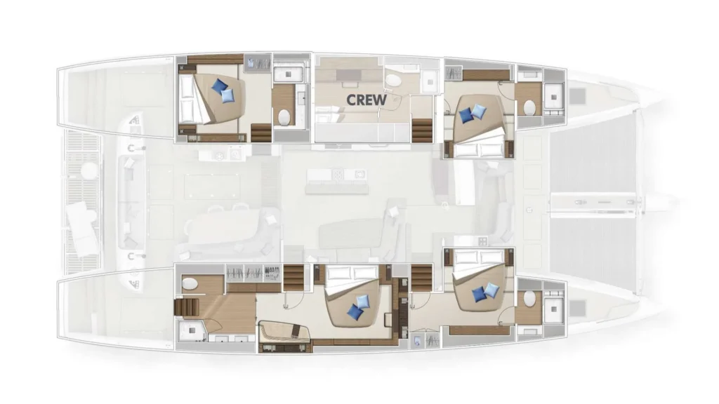 TRIWING ENDOR yacht layout