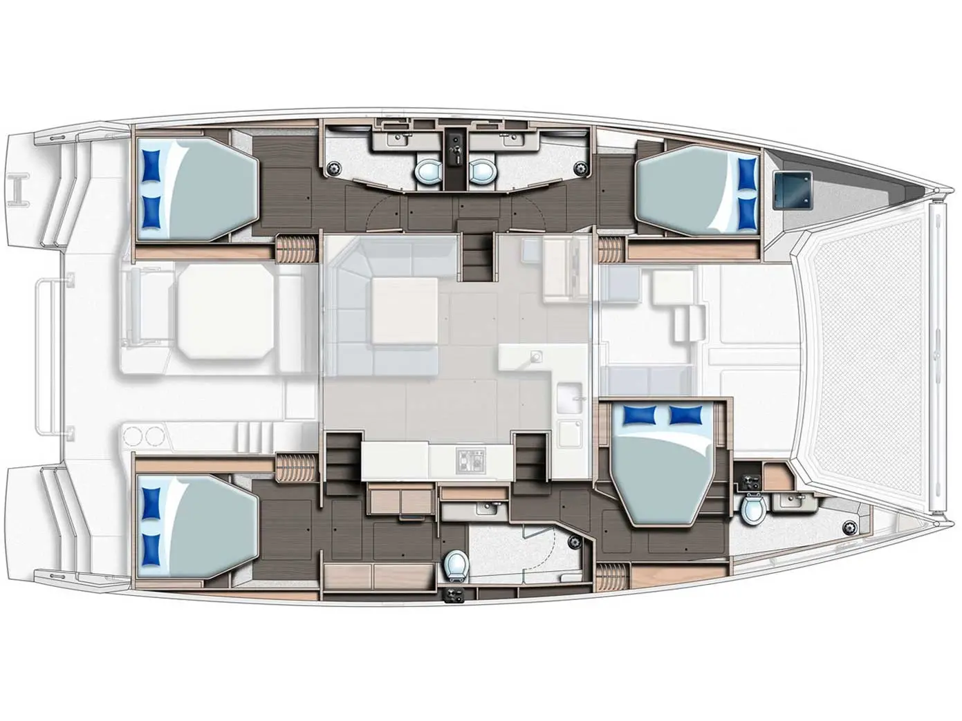 Leopard 50 Windsea catamaran layout
