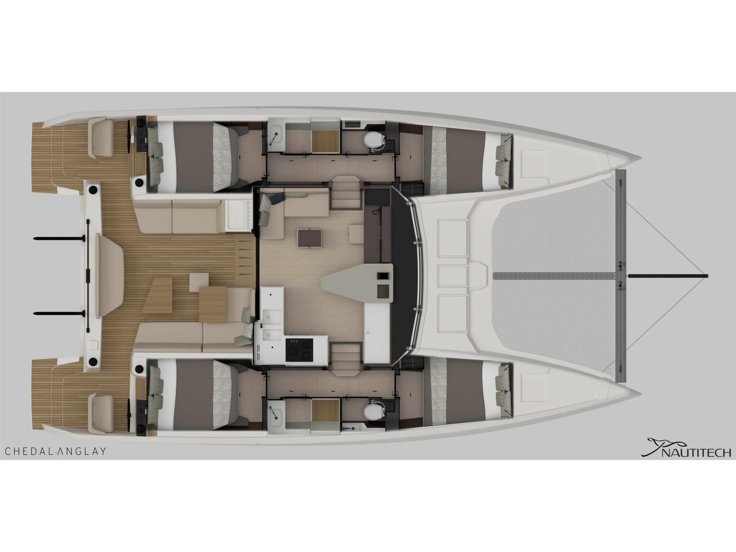 Nautitech 44 Open Double Memory Croatia catamaran layout