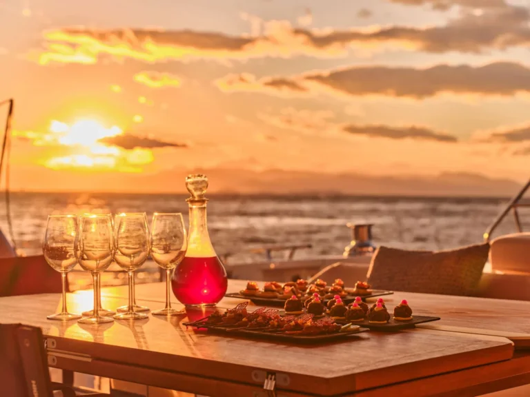 Power 67 MAJESTY OF GREECE – Sunset aperitif on deck